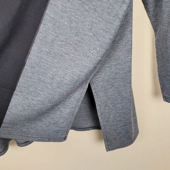 Go Couture Size XL Colorblock Top Long Sleeve Gray Green Red Black - Picture 5 of 12